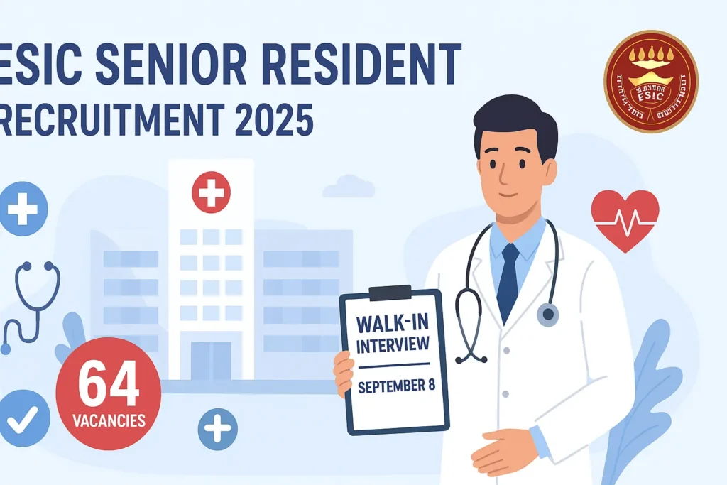 ESIC Senior Resident Recruitment 2025